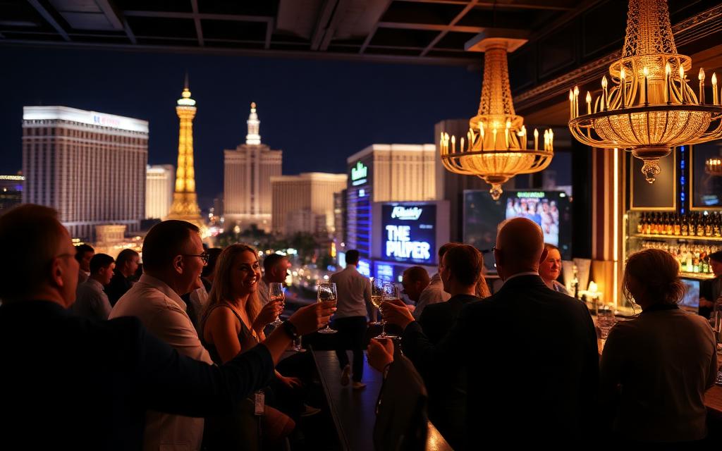 Happy hour de delegação em Las Vegas